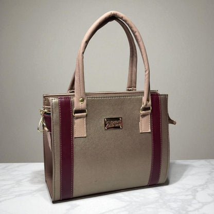 Bolsa ELVIRA Mediana Negra con Detalles Blanco y Beige | Elegante y Moderna | Moda Dama Casual y Oficina