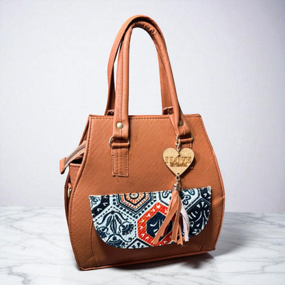 Bolsa ESMERALDA Mediana Negra con Detalle Bordado Blanco y Negro | Artesanal y Elegante | Moda Dama Casual y Oficina