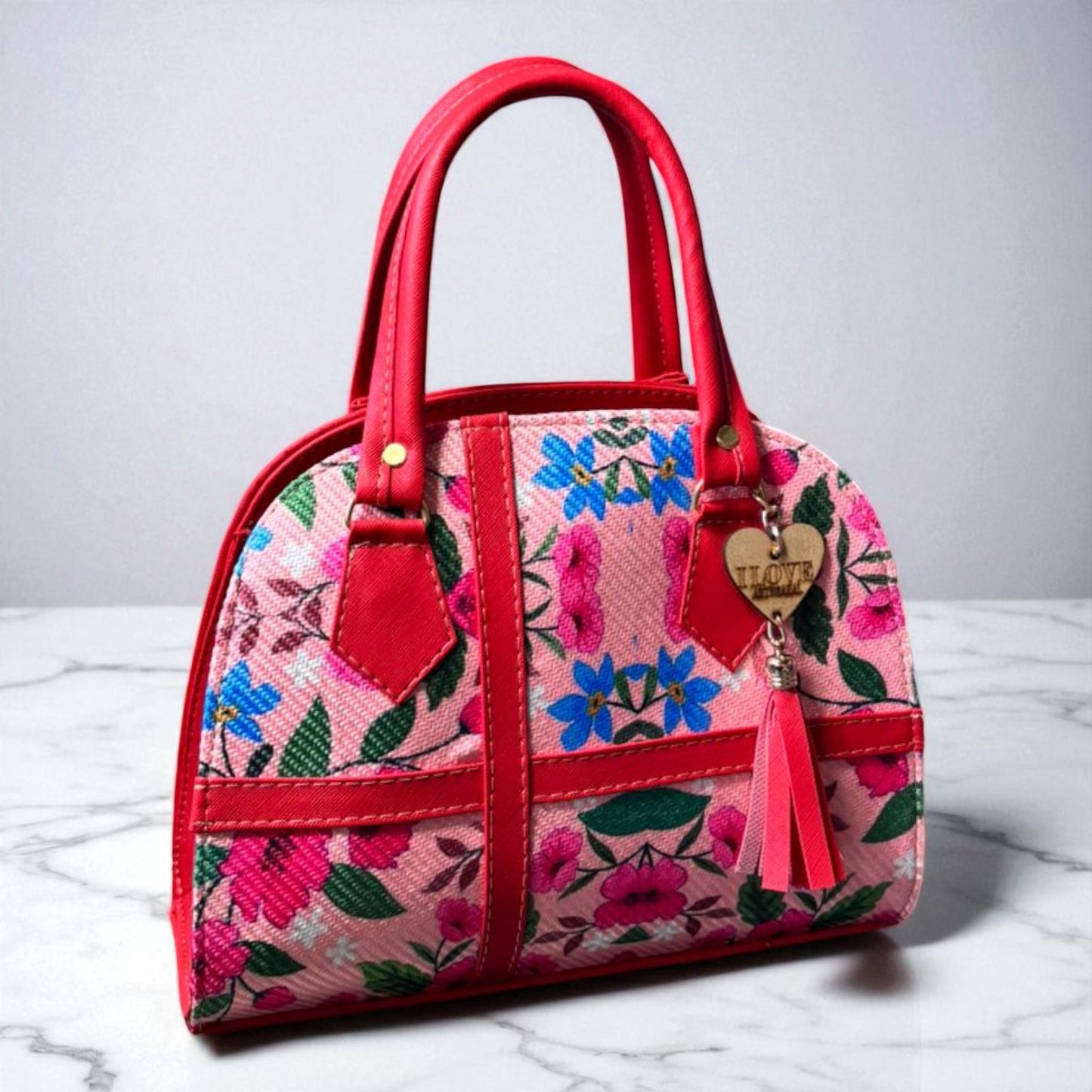 Bolsa GRACIELA Mediana Artesanal Blanca y Negra con Diseño Floral Geométrico | Elegante y Moderna | Moda Dama Casual y Oficina