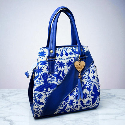 Bolsa GUILLERMINA Mediana Artesanal Blanca con Bordado de Flores y Colibríes | Elegante y Única | Moda Dama Casual y Oficina