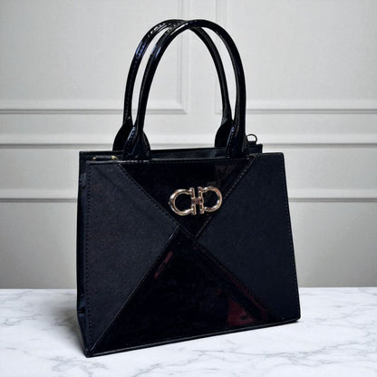 Bolsa HORTENCIA Mediana Geométrica Rosa y Fucsia | Elegante y Moderna | Moda Dama Casual y Oficina