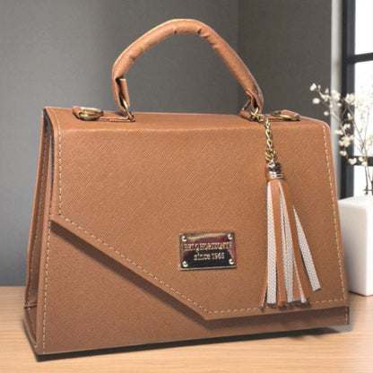 Bolsa LETICIA Crossbody Nude Acolchada con Tassel – Mini Tote Elegante y Versátil de Moda