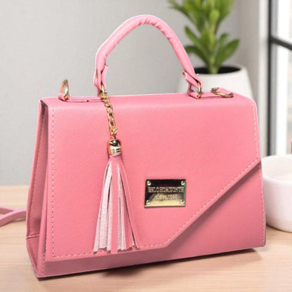 Bolsa LETICIA Crossbody Nude Acolchada con Tassel – Mini Tote Elegante y Versátil de Moda