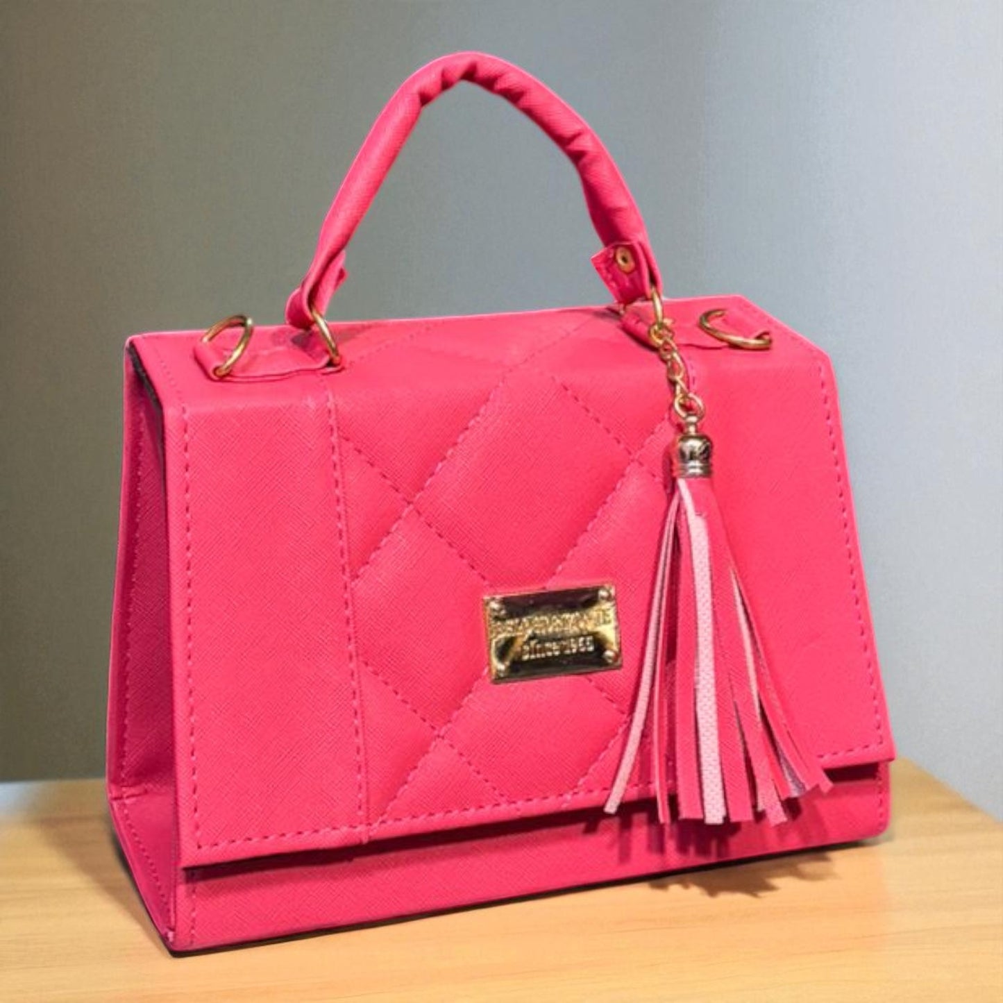 Bolsa LILIA Crossbody Lila con Estampado Tie-Dye Pastel y Tassel – Mini Tote Juvenil de Moda