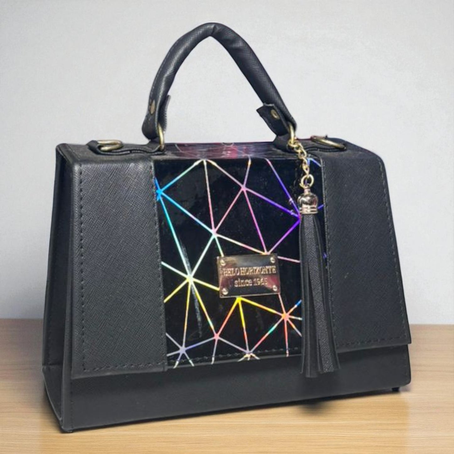 Bolsa LILIA Crossbody Lila con Estampado Tie-Dye Pastel y Tassel – Mini Tote Juvenil de Moda