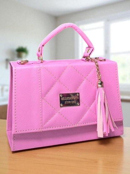 Bolsa LILIA Crossbody Lila con Estampado Tie-Dye Pastel y Tassel – Mini Tote Juvenil de Moda