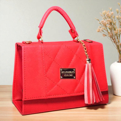 Bolsa LILIA Crossbody Lila con Estampado Tie-Dye Pastel y Tassel – Mini Tote Juvenil de Moda