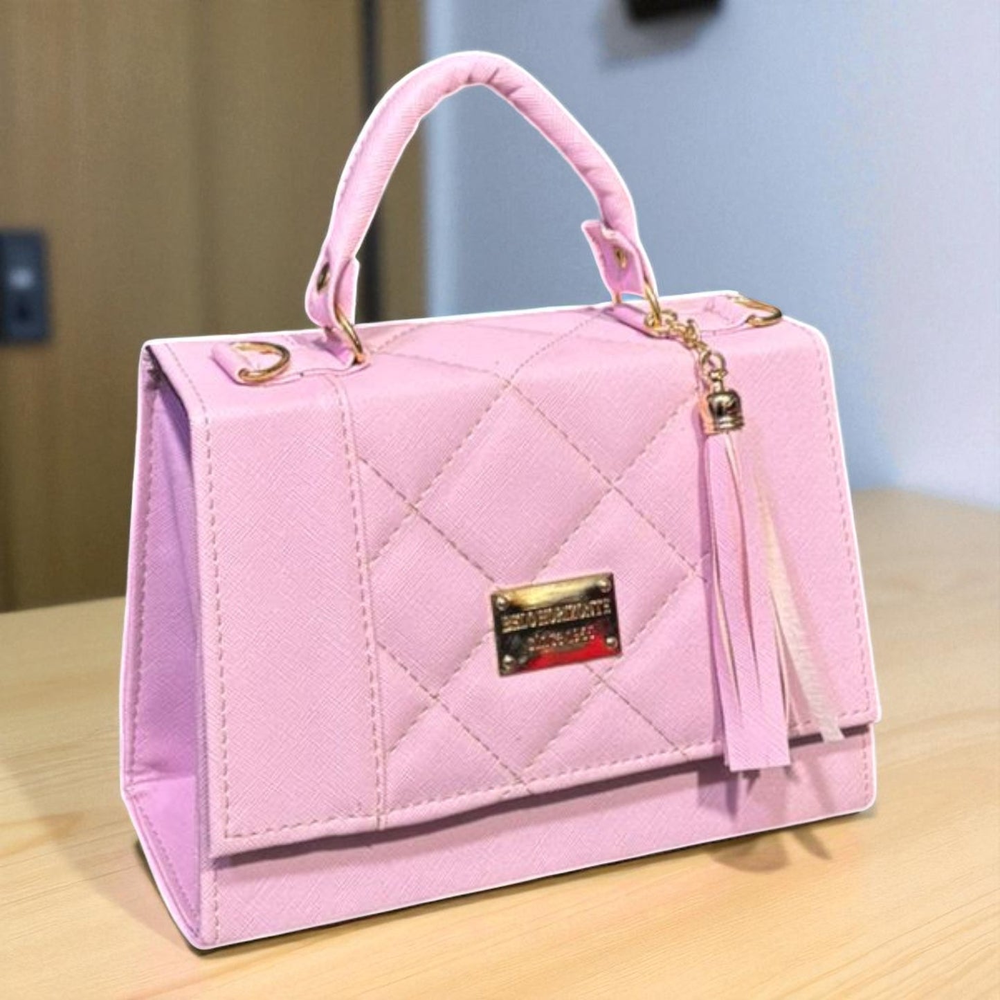 Bolsa LILIA Crossbody Lila con Estampado Tie-Dye Pastel y Tassel – Mini Tote Juvenil de Moda