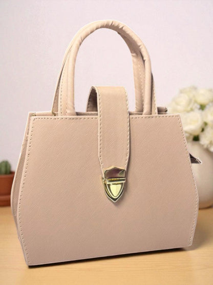 Bolsa MAGDA Crossbody Roja con Cierre Metálico Dorado – Mini Tote Elegante y Versátil de Moda