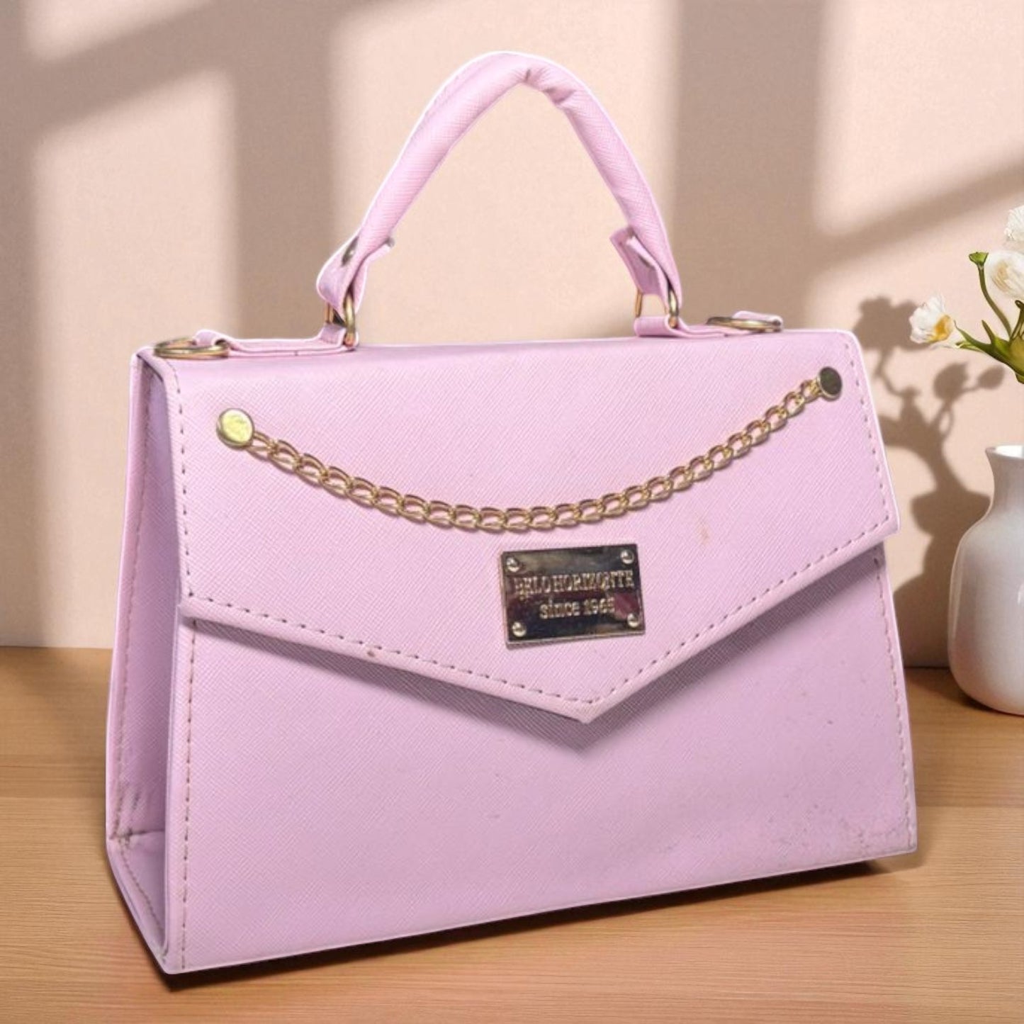 Bolsa MATILDE Crossbody Lila con Solapa Tie Dye Pastel y Cadena Dorada | Mini Elegante Juvenil de Moda