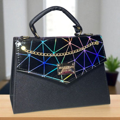 Bolsa MATILDE Crossbody Lila con Solapa Tie Dye Pastel y Cadena Dorada | Mini Elegante Juvenil de Moda