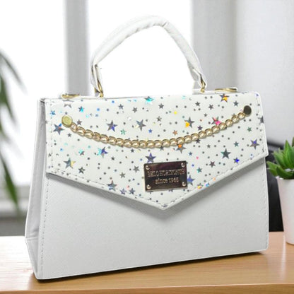 Bolsa MATILDE Crossbody Lila con Solapa Tie Dye Pastel y Cadena Dorada | Mini Elegante Juvenil de Moda