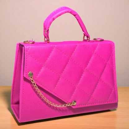 Bolsa MELINA Crossbody Azul Acolchada con Cadena Dorada | Mini Elegante de Moda