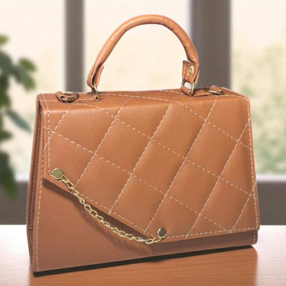 Bolsa MELINA Crossbody Azul Acolchada con Cadena Dorada | Mini Elegante de Moda