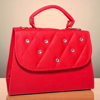 Bolsa NEREA Crossbody Lila Acolchada con Brillos Elegantes | Mini Bolsa de Moda Femenina