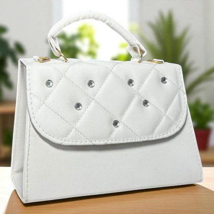 Bolsa NEREA Crossbody Lila Acolchada con Brillos Elegantes | Mini Bolsa de Moda Femenina