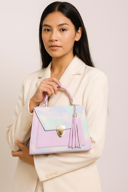 Bolsa OFELIA Crossbody Pastel Tie Dye con Borla Elegante – Juvenil, Moderna e Ideal para Revender