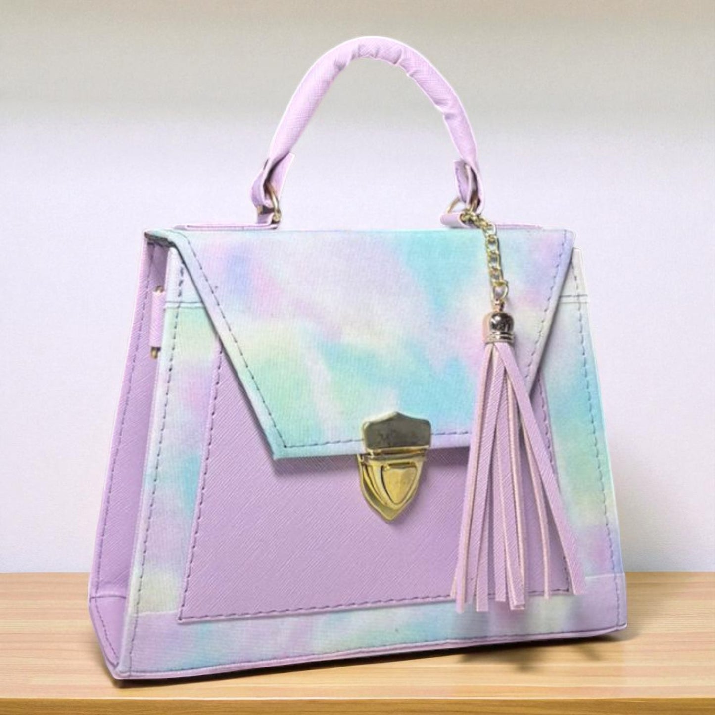Bolsa OFELIA Crossbody Pastel Tie Dye con Borla Elegante – Juvenil, Moderna e Ideal para Revender