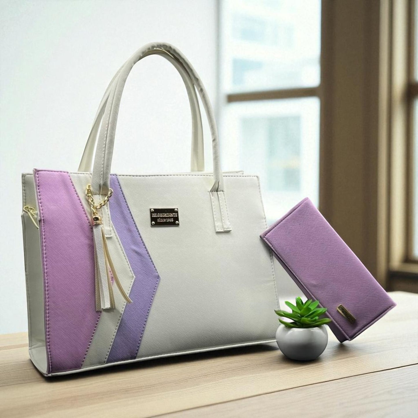 Bolsa de dama Paola elegante moderna grande negra sintética alta calidad duradera