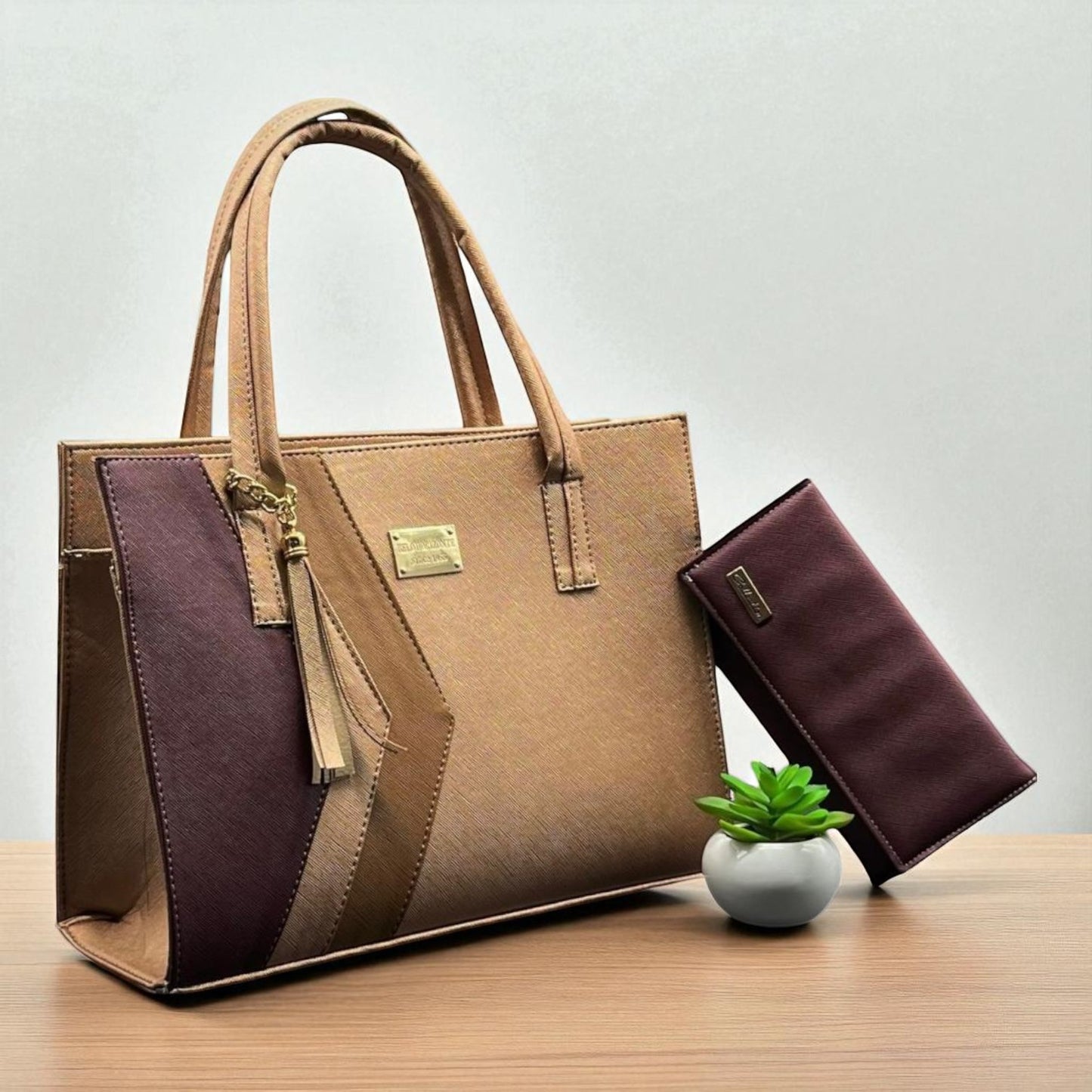 Bolsa de dama Paola elegante moderna grande negra sintética alta calidad duradera