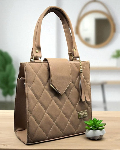 Bolsa de dama Danie elegante moderna acolchada café sintética alta calidad duradera