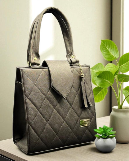 Bolsa de dama Danie elegante moderna acolchada café sintética alta calidad duradera