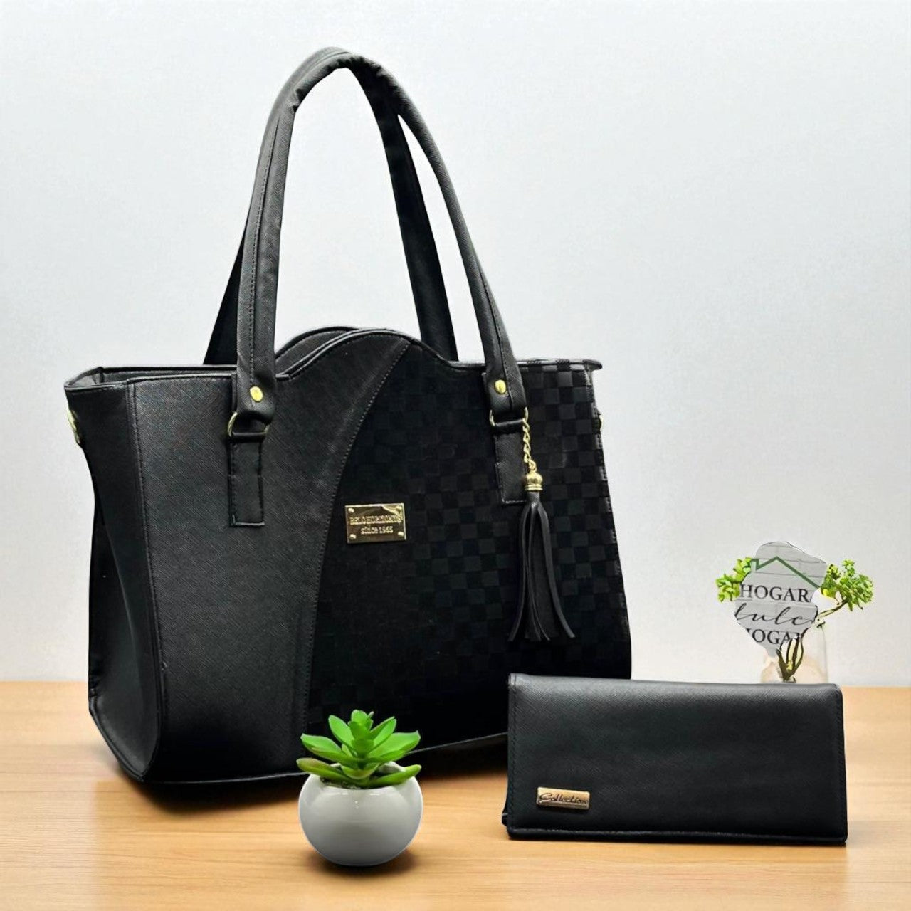 Bolsa de dama Camila elegante moderna estampado vaquita sintética alta calidad duradera