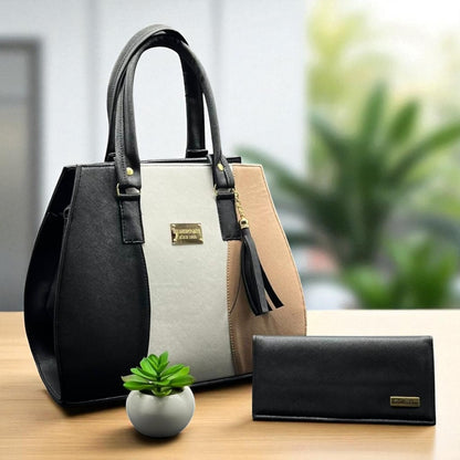 Bolsa de dama Andrea elegante moderna tricolor sintética alta calidad duradera exclusiva