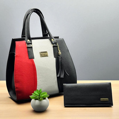 Bolsa de dama Andrea elegante moderna tricolor sintética alta calidad duradera exclusiva