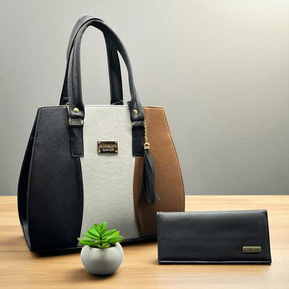 Bolsa de dama Andrea elegante moderna tricolor sintética alta calidad duradera exclusiva