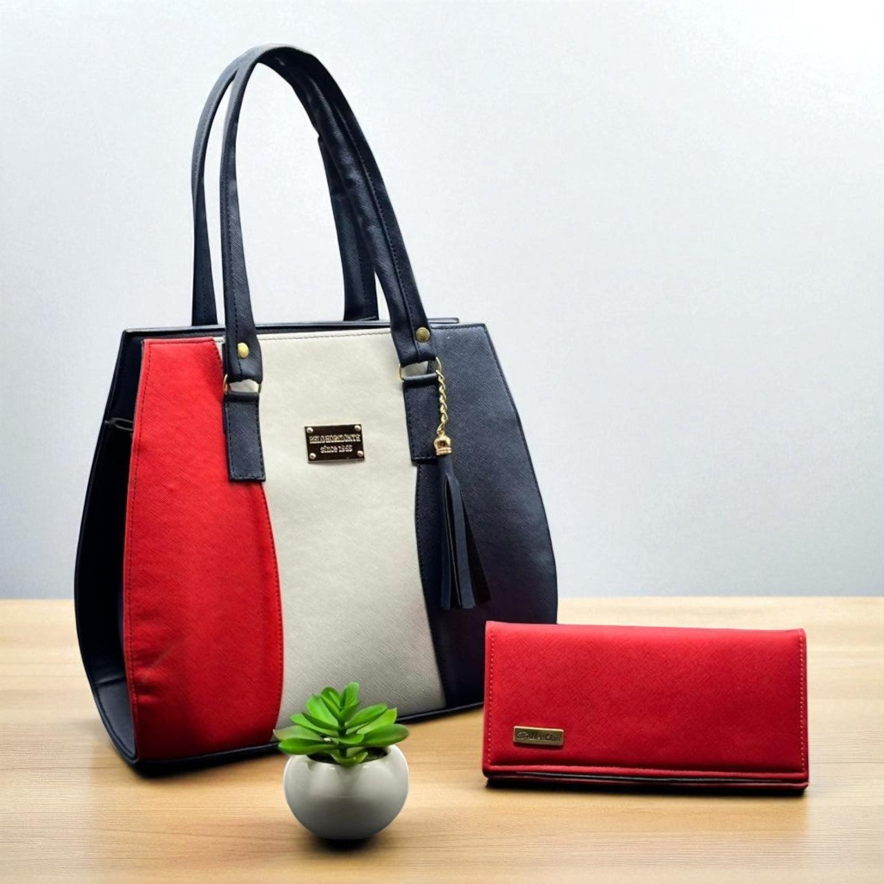 Bolsa de dama Andrea elegante moderna tricolor sintética alta calidad duradera exclusiva