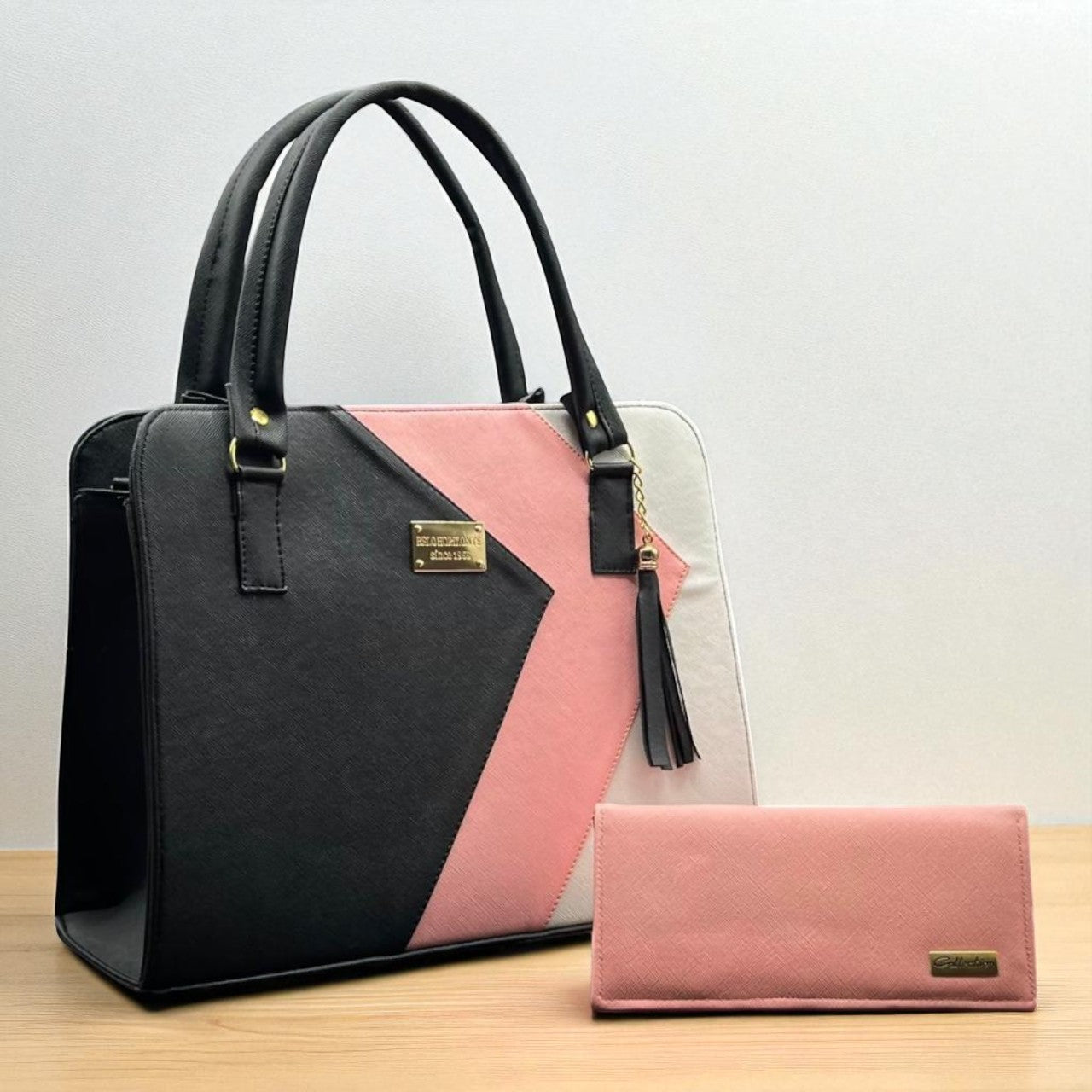 Bolsa de dama Karla elegante moderna tricolor sintética alta calidad duradera exclusiva