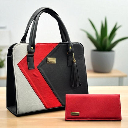 Bolsa de dama Karla elegante moderna tricolor sintética alta calidad duradera exclusiva