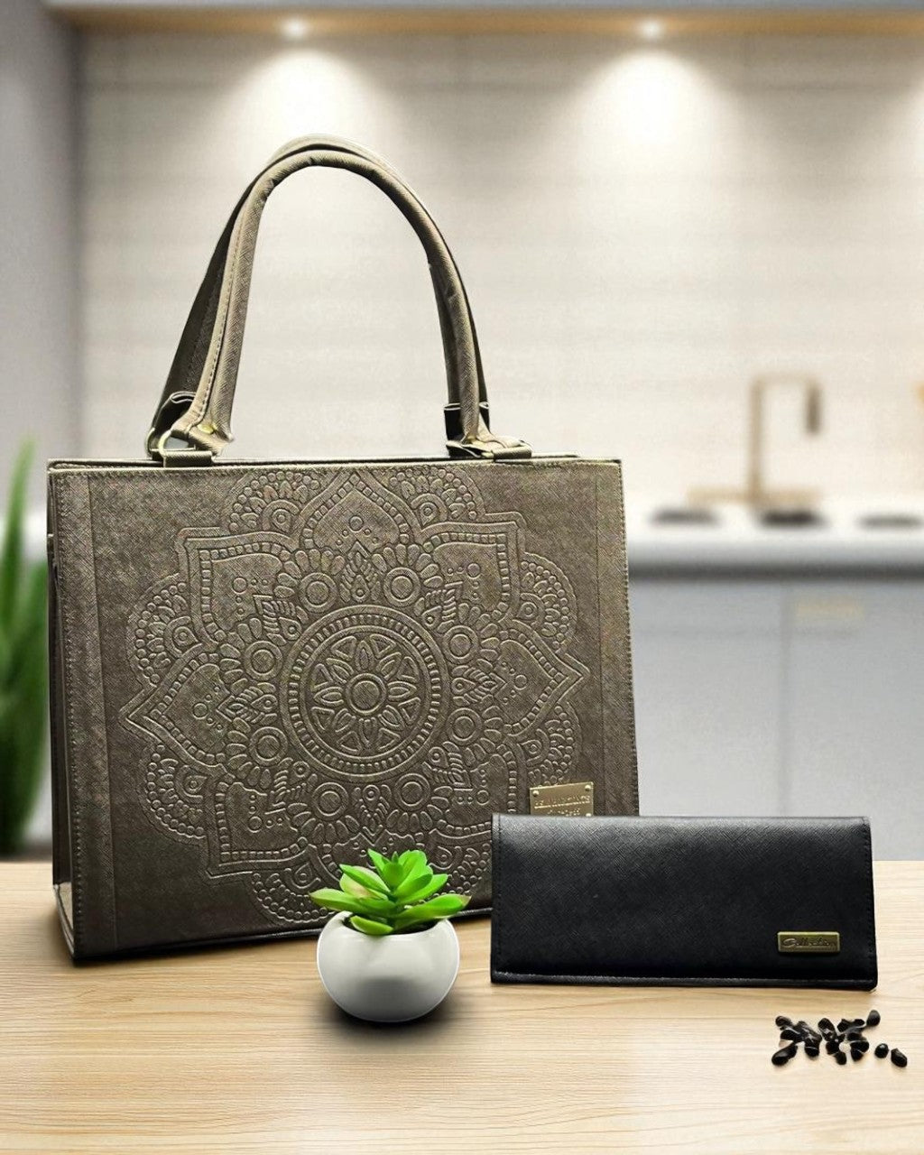 Bolsa de dama Mariana elegante moderna mandala sintética alta calidad duradera exclusiva