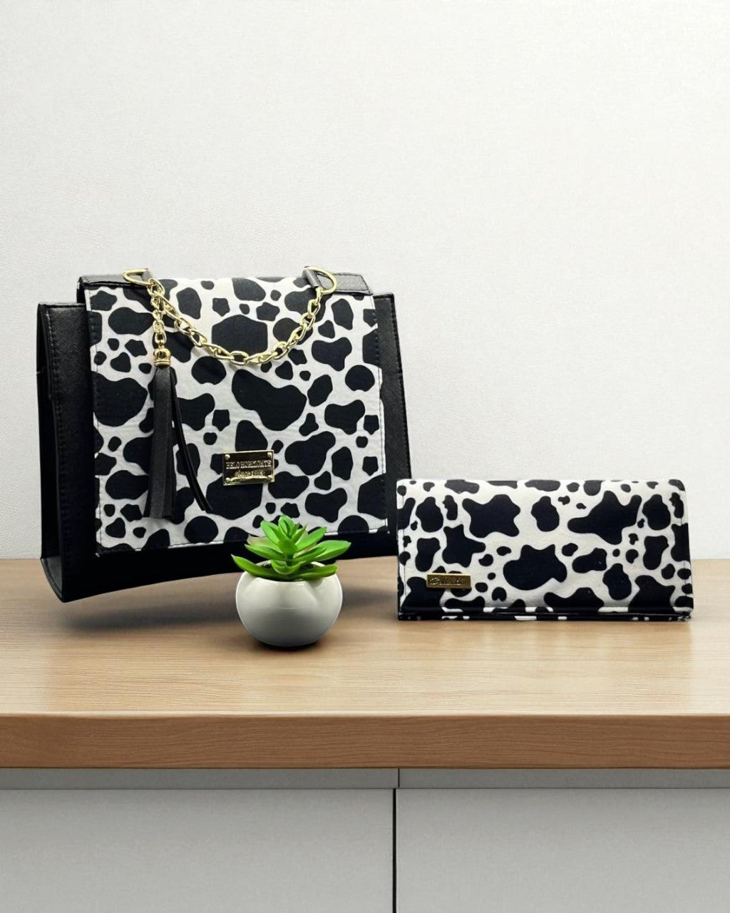 Bolsa de dama REBECA elegante moderna vaquita sintética alta calidad duradera exclusiva