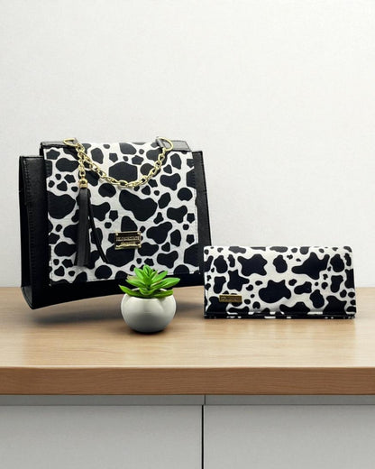 Bolsa de dama REBECA elegante moderna vaquita sintética alta calidad duradera exclusiva