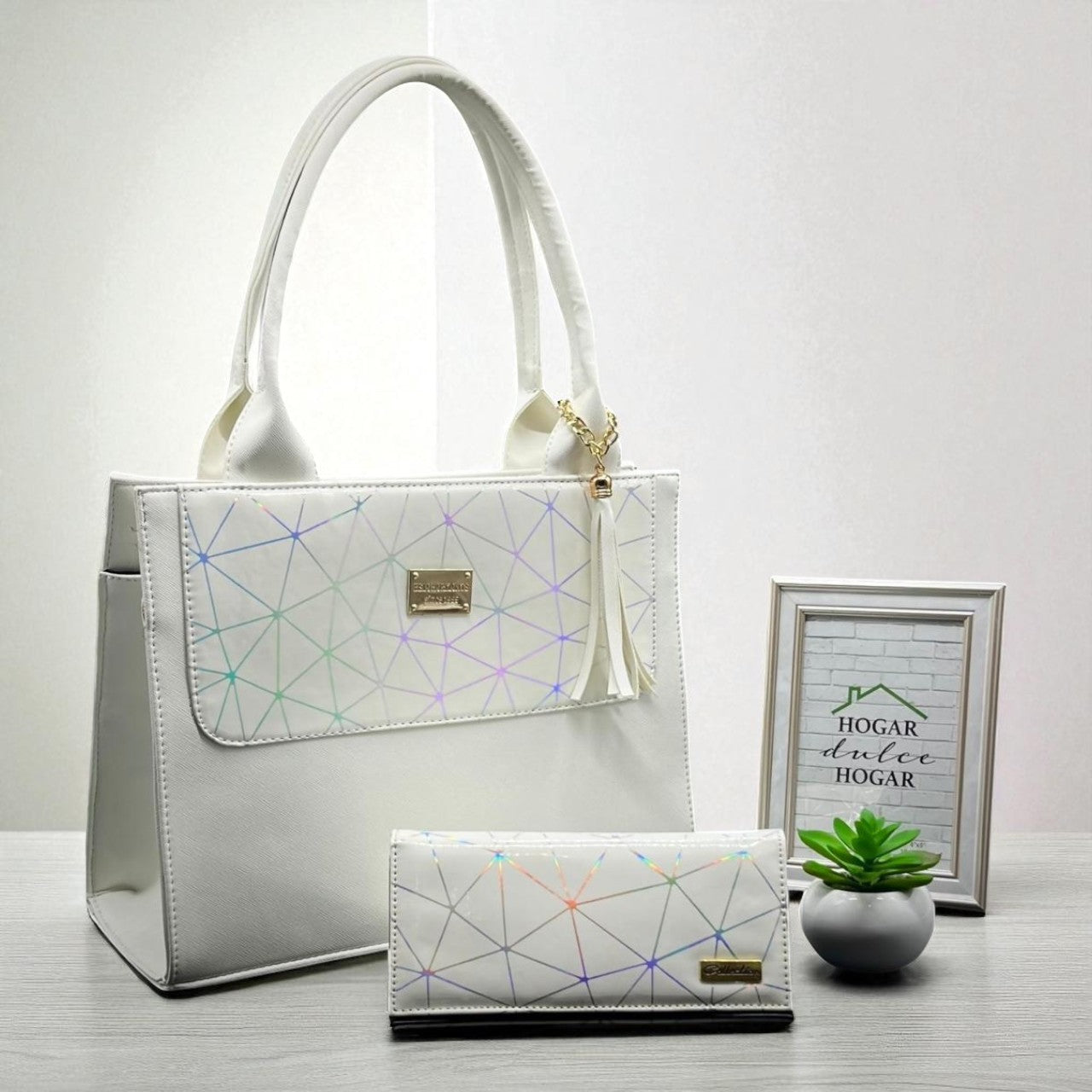 Bolsa de dama Isabela elegante moderna negra sintética alta calidad duradera exclusiva