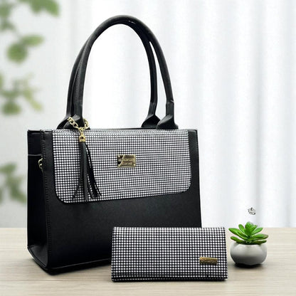 Bolsa de dama Isabela elegante moderna negra sintética alta calidad duradera exclusiva