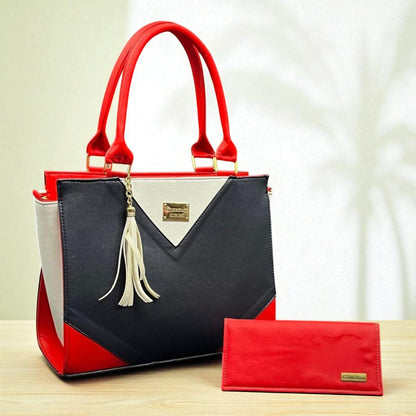 Bolsa de dama ROMINA elegante moderna roja sintética alta calidad duradera