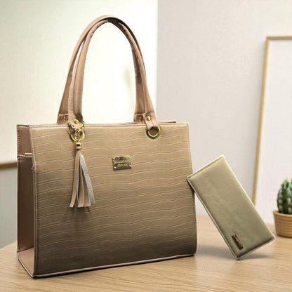 Bolsa de dama Vale croco beige elegante sintética alta calidad duradera