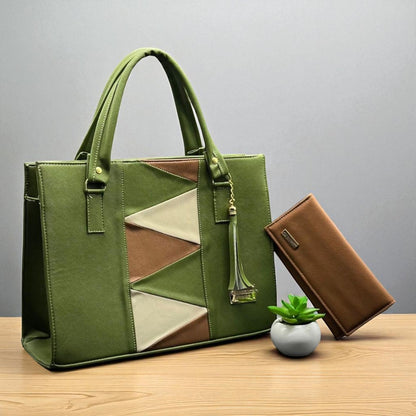 Bolsa Azteca  Sintética de Alta Calidad con Diseño Geométrico Moderno Elegante