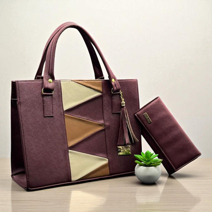 Bolsa Azteca  Sintética de Alta Calidad con Diseño Geométrico Moderno Elegante