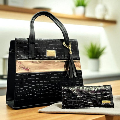 Bolsa de dama Cami croco tricolor rojo azul blanco elegante moda resistente