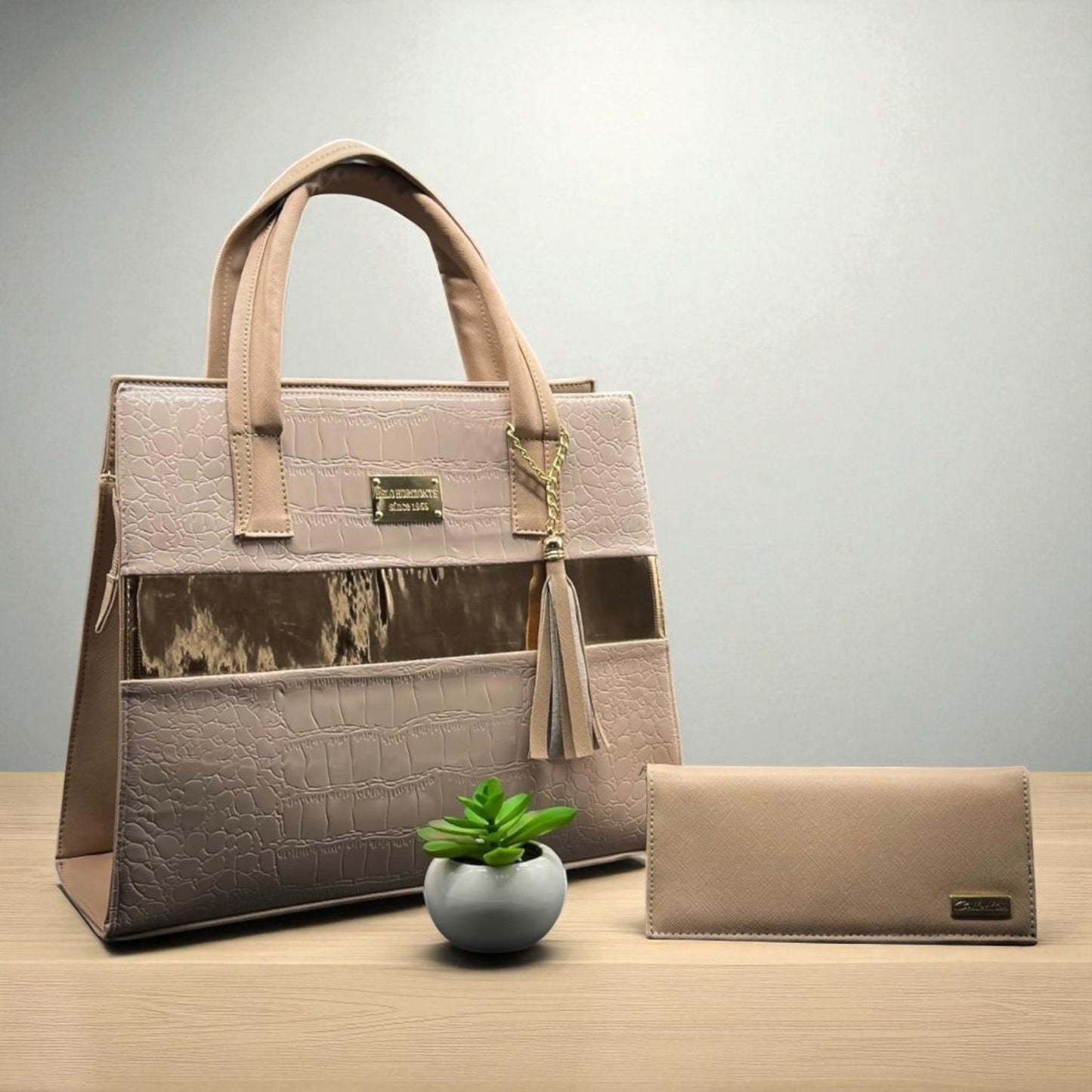 Bolsa de dama Cami croco tricolor rojo azul blanco elegante moda resistente