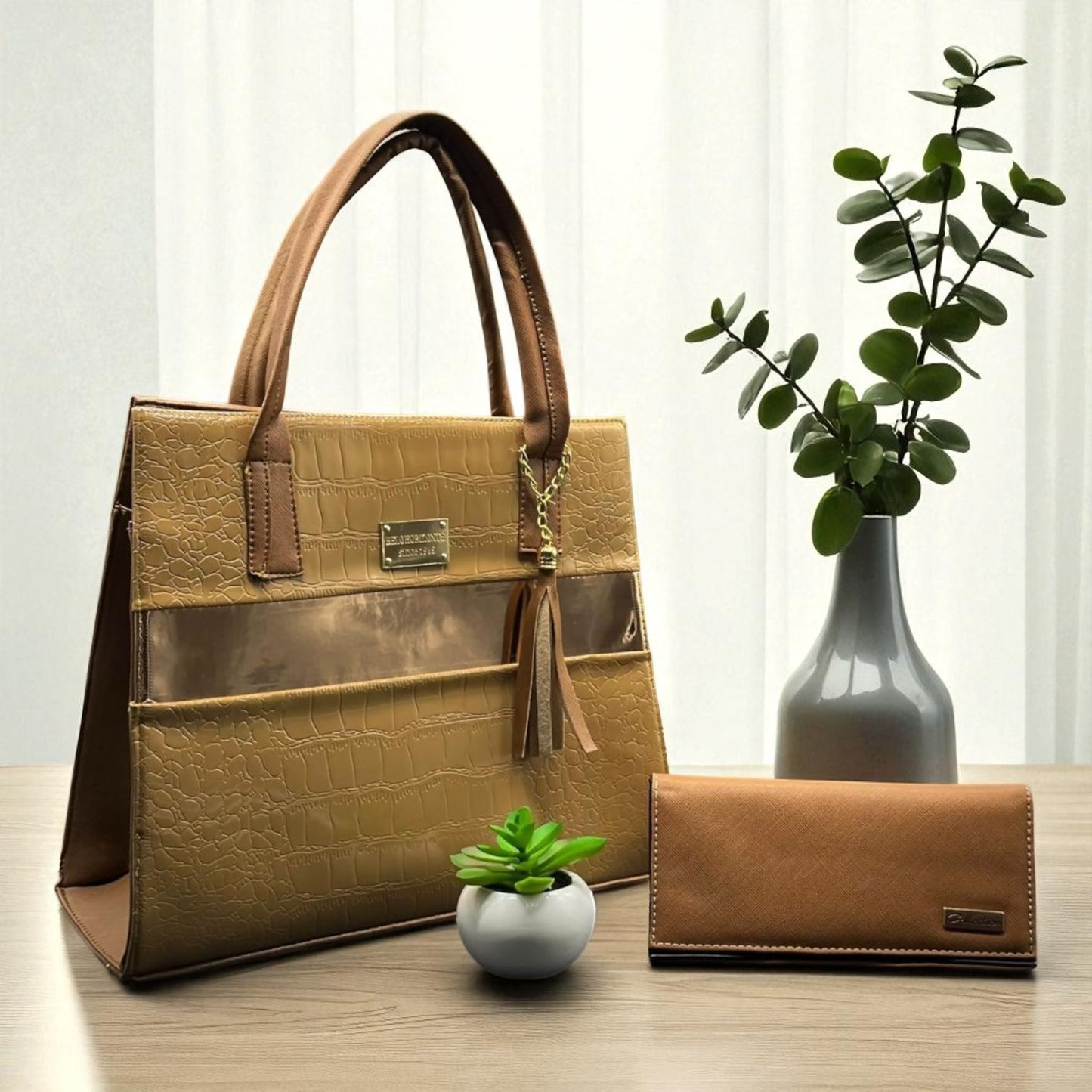 Bolsa de dama Cami croco tricolor rojo azul blanco elegante moda resistente