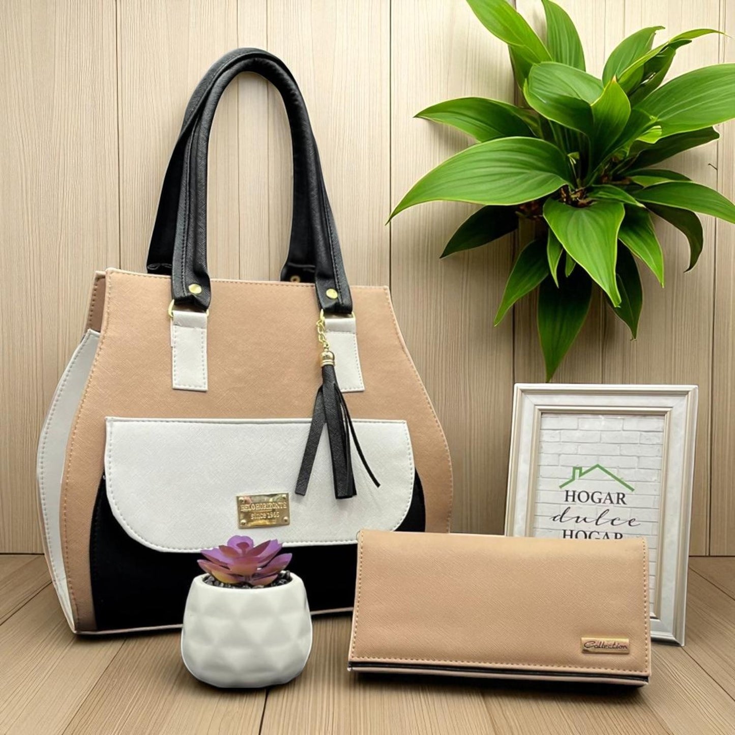 Bolsa de dama Camil tricolor rojo azul blanco elegante sintética resistente moda