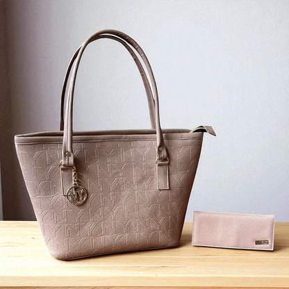 Bolsa tote dama ALEJANDRA elegante gris café NY grande asas largas moderna resistente