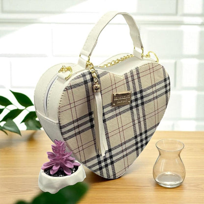 Bolsa de dama ANGELA corazón pastel elegante juvenil con correa larga moderna