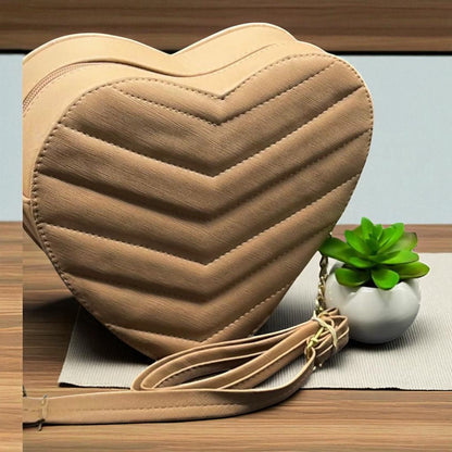 Bolsa de dama ANGELA corazón pastel elegante juvenil con correa larga moderna