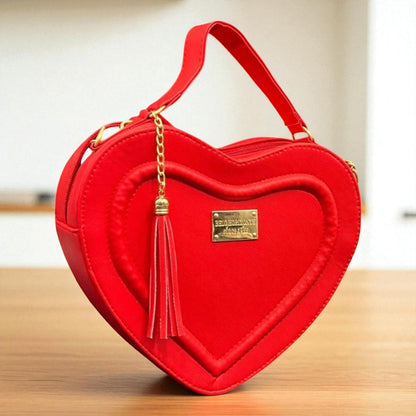 Bolsa de dama ANGELA corazón pastel elegante juvenil con correa larga moderna